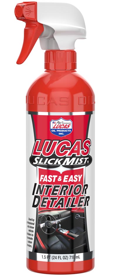 Detallador de interiores Galaupa Slick Mist para cuidado de vehículos, líquido en spray y acabado brillante en la imagen.