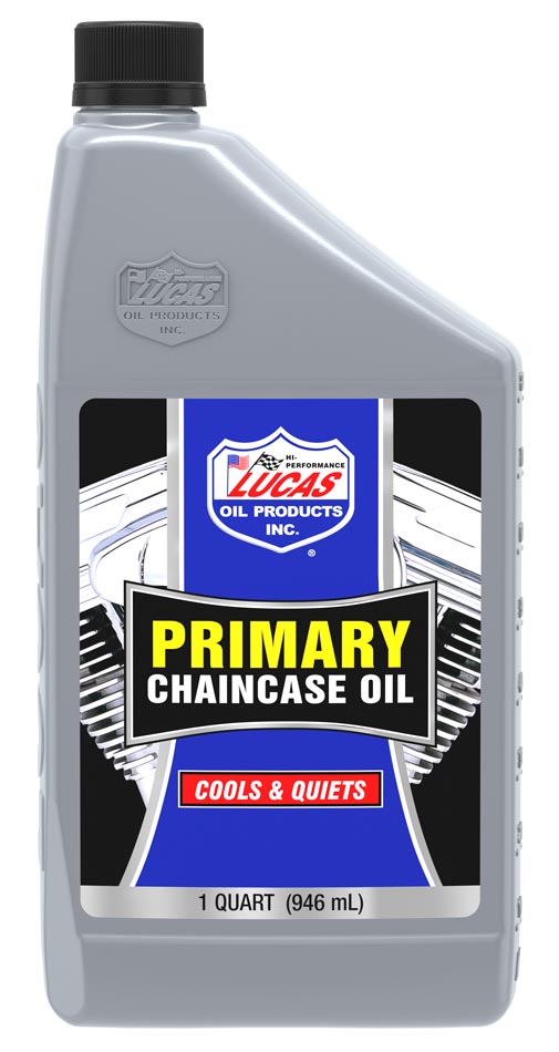 Aceite primario para cadena Galaupa, líquido transparente en envase, diseñado para lubricar y proteger cadenas de maquinaria.