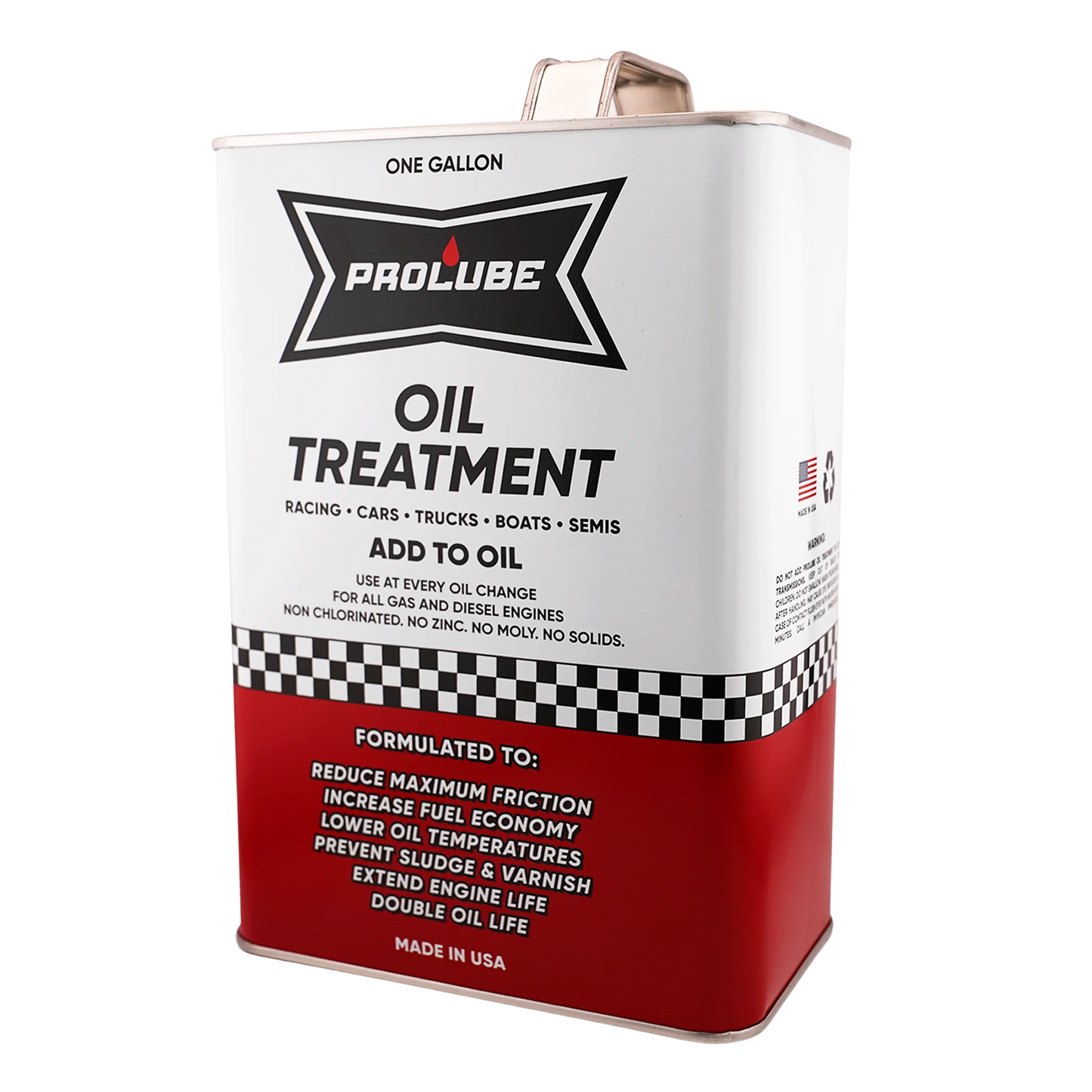 Tratamiento para aceite Prolube, aditivo antifricción de 1 galón, mejora la lubricación en motores y maquinaria industrial.