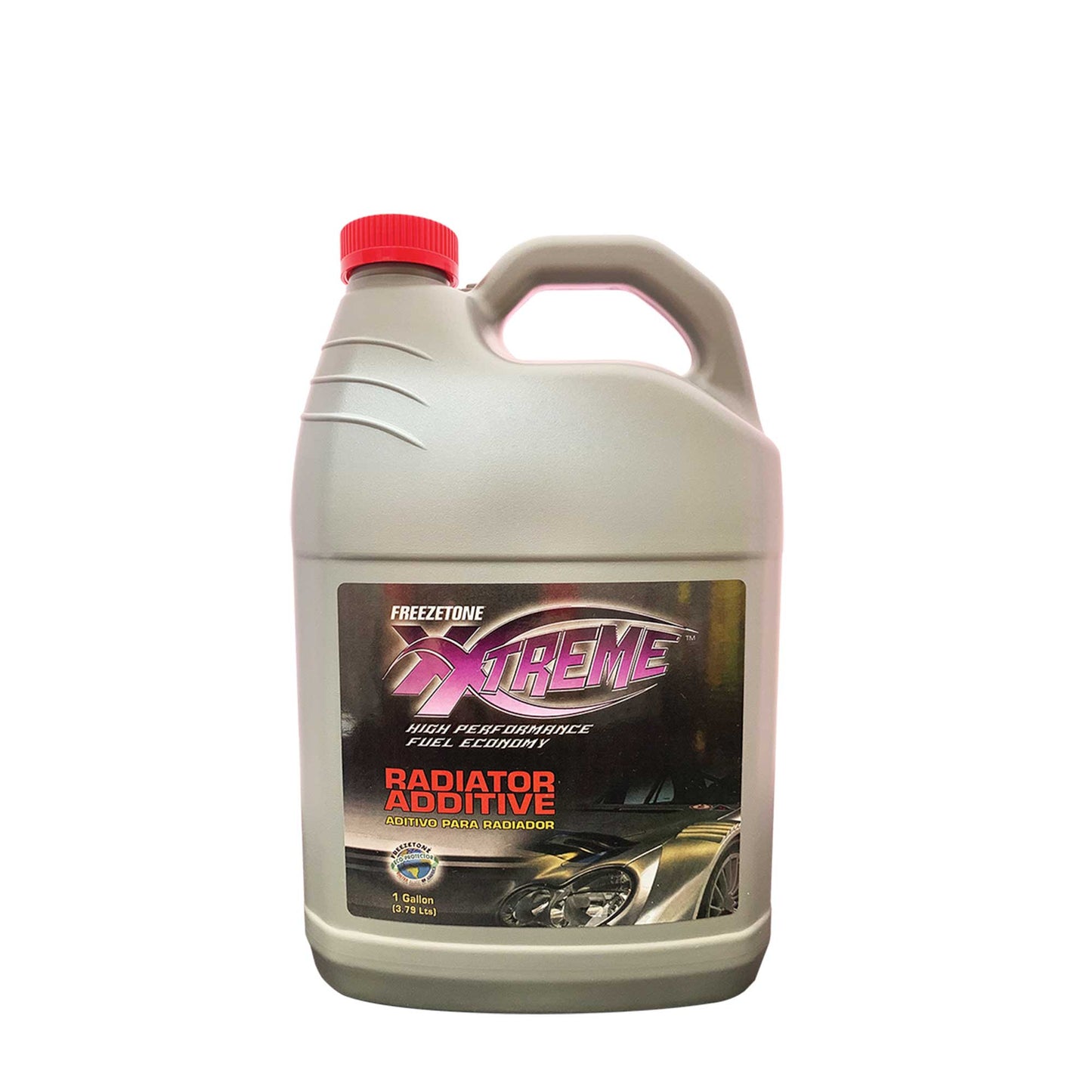 Líquido refrigerante de alto rendimiento Quigo XXTREME, botella de coolant con etiqueta azul y logotipo en la etiqueta.
