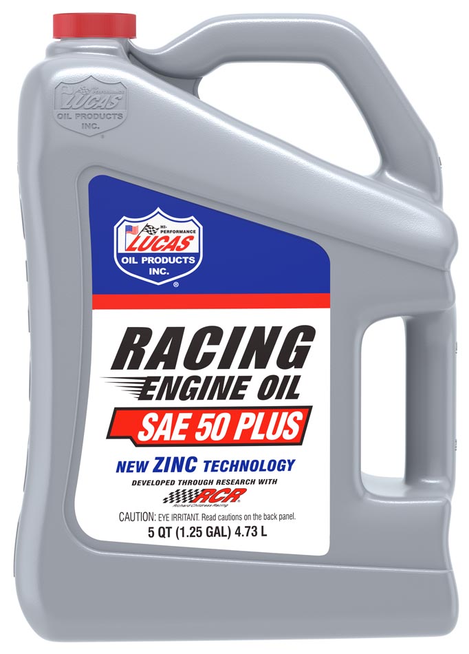 Aceite de competición Galaupa SAE 50 PLUS para motor gasolina, frasco de 5 cuartos, con etiquetado y diseño de alta calidad