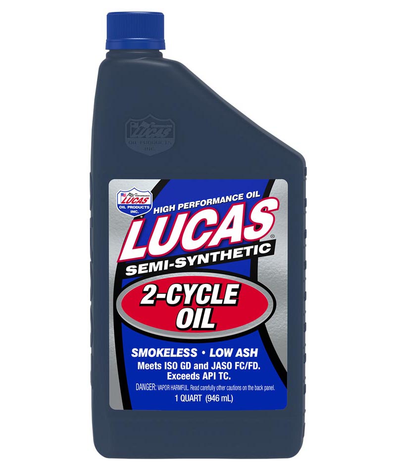 Aceite para motor 2T semi sintético Galaupa, frasco de aceite para motor de dos tiempos, vista frontal del envase.