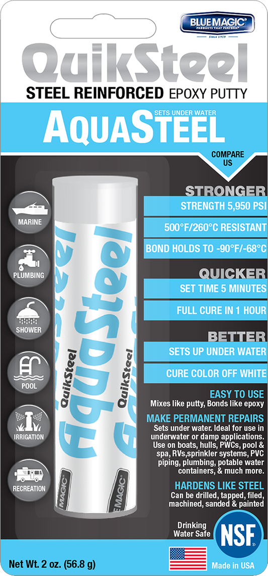 Kit de reparación bajo agua AquaSteel Putty de Galaupa, reparador de metales para uso en ambientes húmedos.