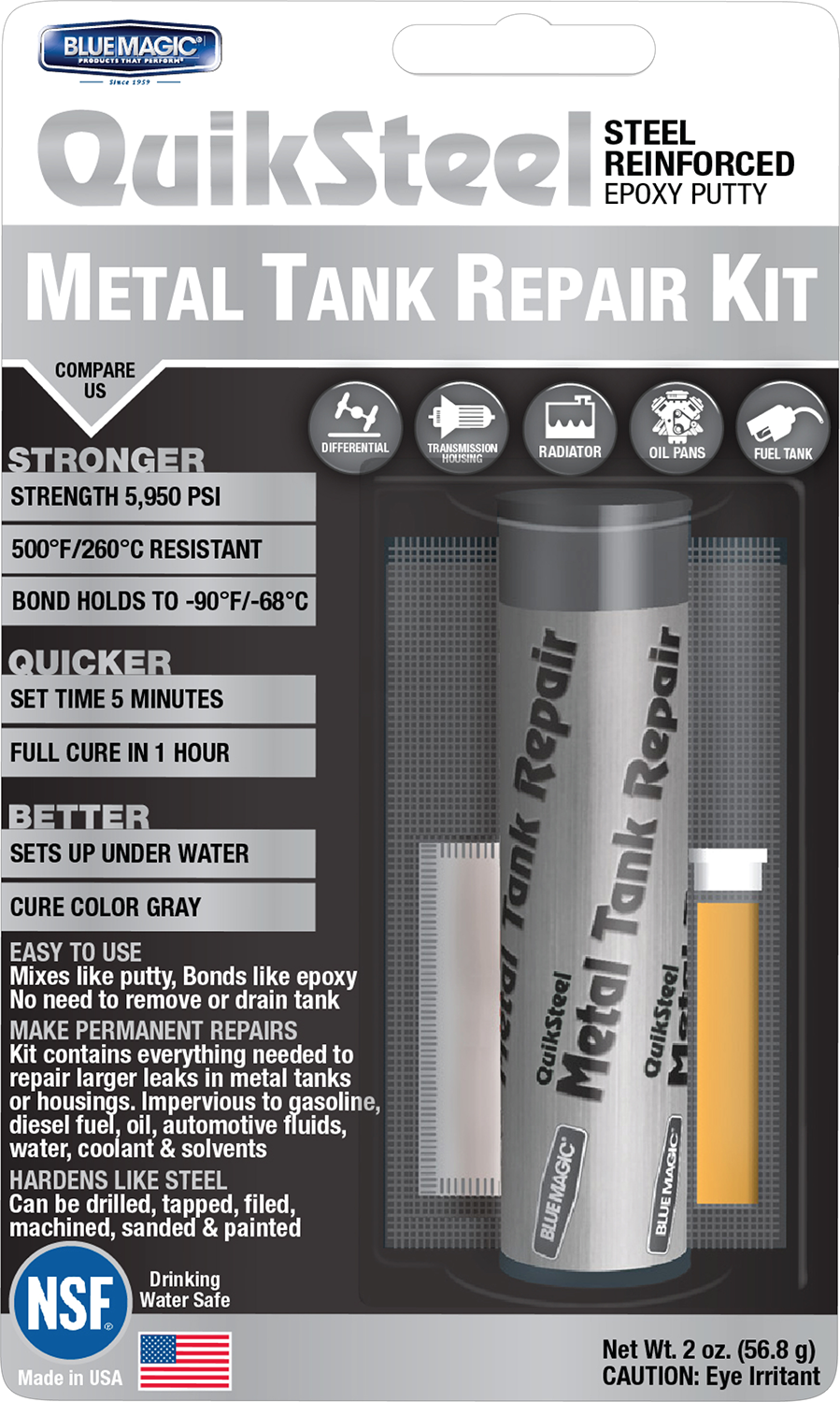 Kit de reparación para tanque metálico Galaupa con parches y sellador para reparaciones duraderas.