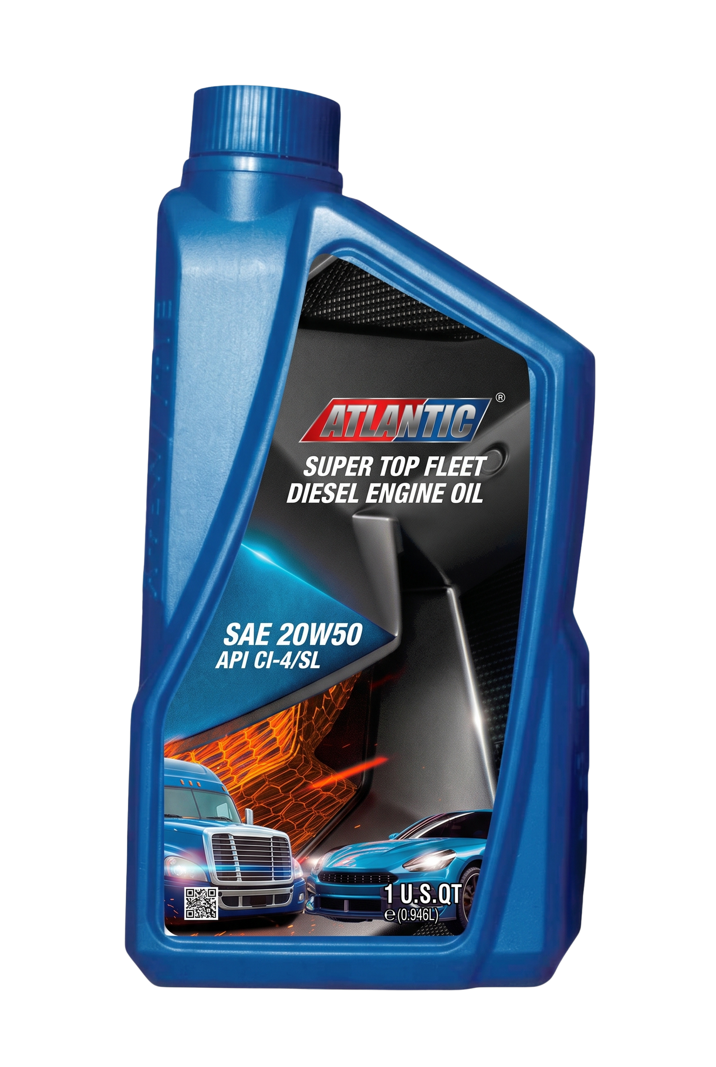 Aceite de Motor Diésel Atlantic Super Topfleet 20W-50 CI-4/SL