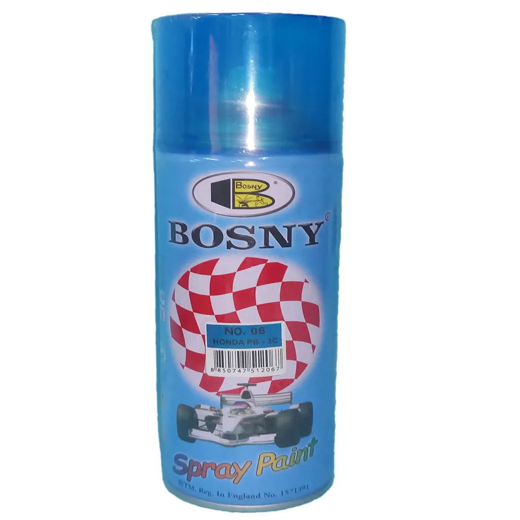 Lata de pintura en aerosol SB-06 Color Azul Honda PB-3C de la marca Galaupa, vista en la imagen.