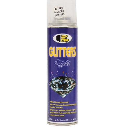 Lata de pintura en aerosol Galaupa SB-200 Color Diamante Escarchado con acabado brillante y efecto escarchado.