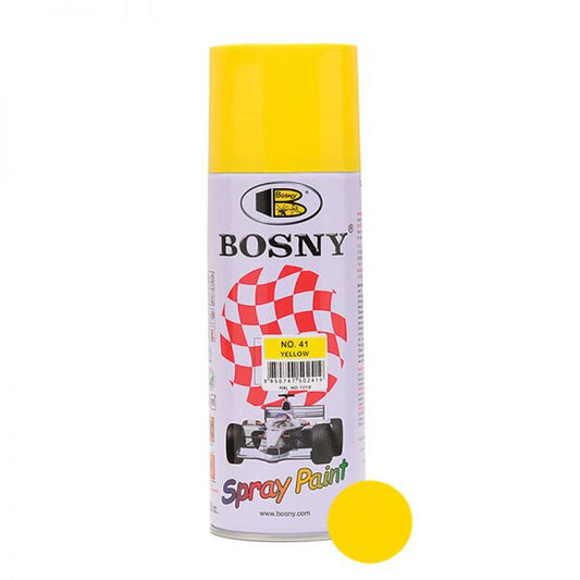 Pulverizador aerosol SB-41 Color Amarillo de la marca Galaupa, pintura en aerosol con acabado brillante y color vibrante.