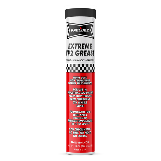 Grasa EP2 Prolube Oil LLC en tubo, resistente y lubricante para aplicaciones industriales y mecánicas.