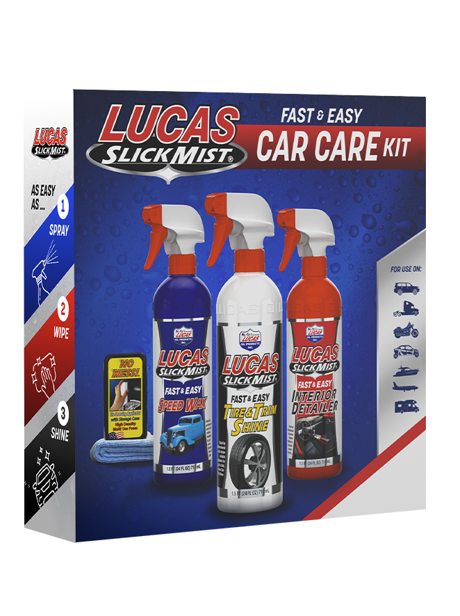 Kit de Cuidado Interior Slick Mist de Galaupa, productos para limpiar y proteger el interior del vehículo con acabado brillante.