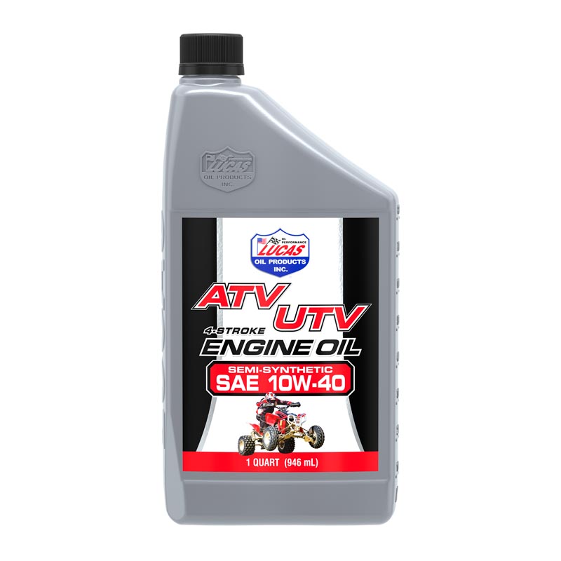 Aceite para ATV Galaupa SAE 10W-40 semi sintético, envase con etiquetas visibles, ideal para mantenimiento de vehículos todo terreno.