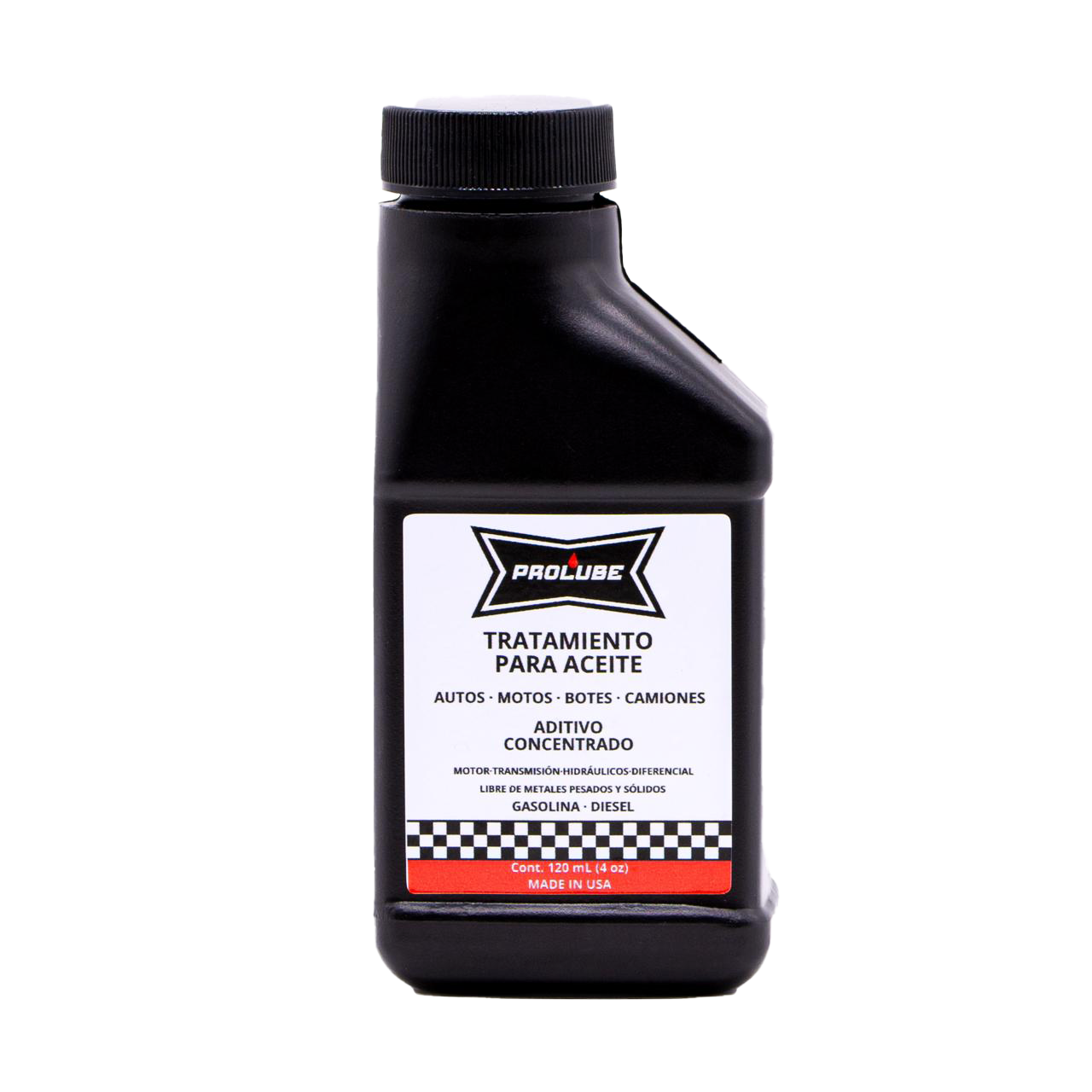 Aditivo antifricción Prolube Oil LLC en envase de 4 oz, para tratamiento de aceite y reducción de fricción en motores.